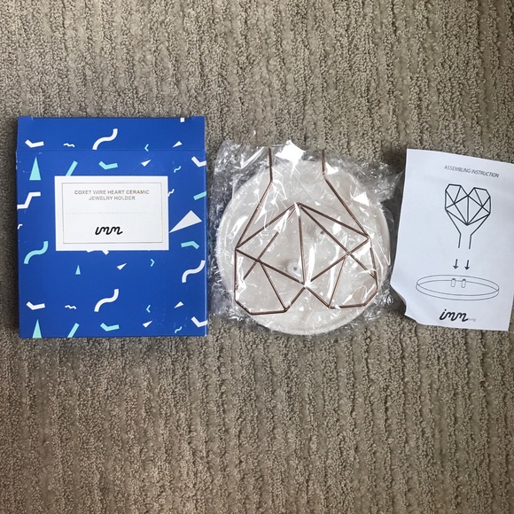 COXET WIRE HEART CERAMIC JEWELRY HOLDER brand new - Picture 5 of 5